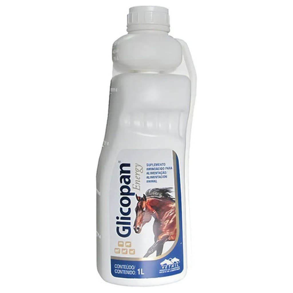 Suplemento Glicopan Energy 1L Vetnil para Equinos Bovinos Caprinos Aminoácidos Vitaminas Minerais