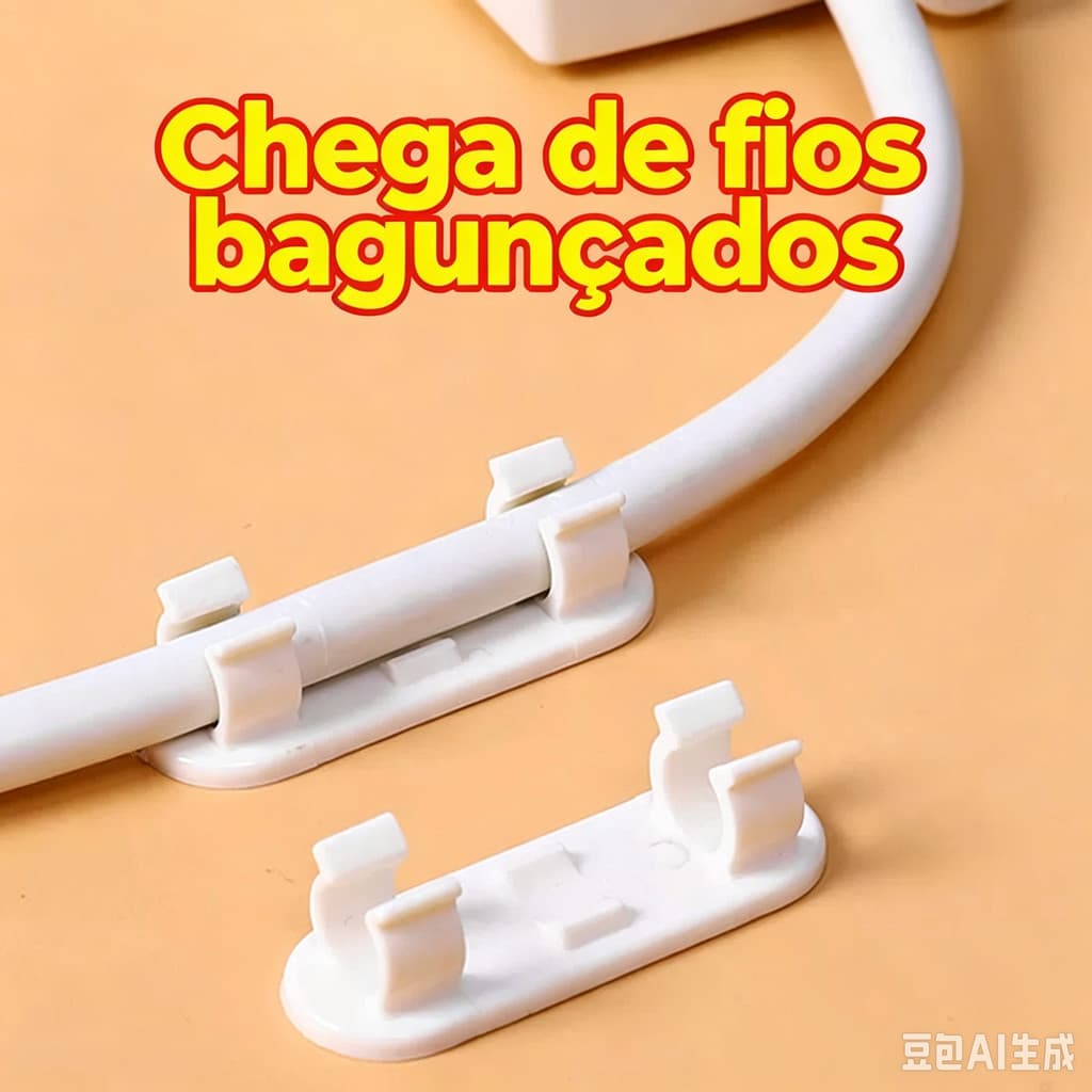 Organizador de cabos sem furação, clipe para cabos, suporte para cabos de dados, fixador de cabos, organizador de cabos