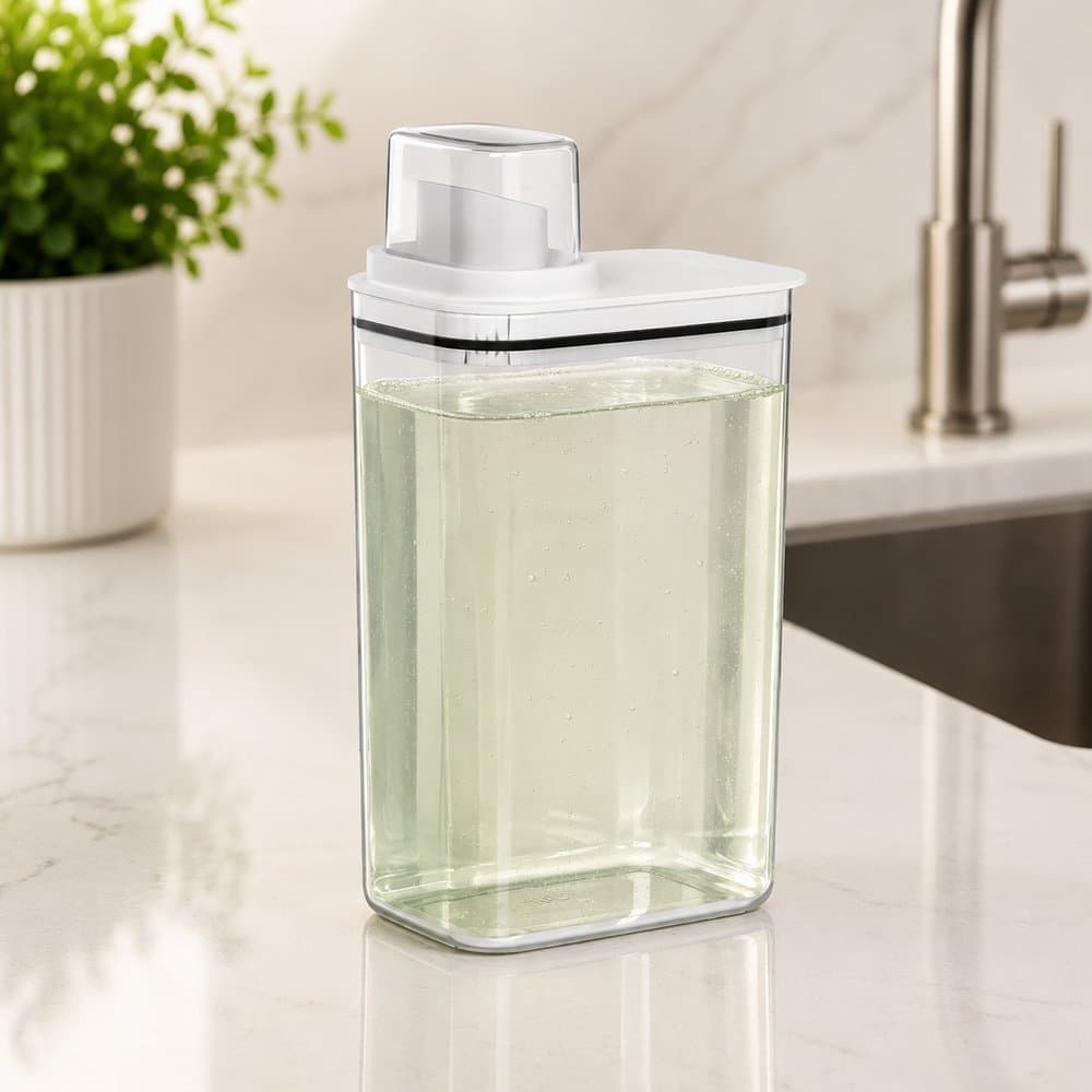 Dispenser Sabão Líquido 2,3L Organizador Lavanderia Branco Martplast