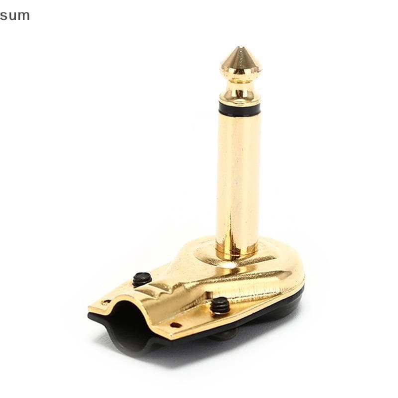 [sum] Conector De Pedal De Efeitos De Guitarra De 6.35 Mm Adaptador Ja Plugue Elétrica BR
