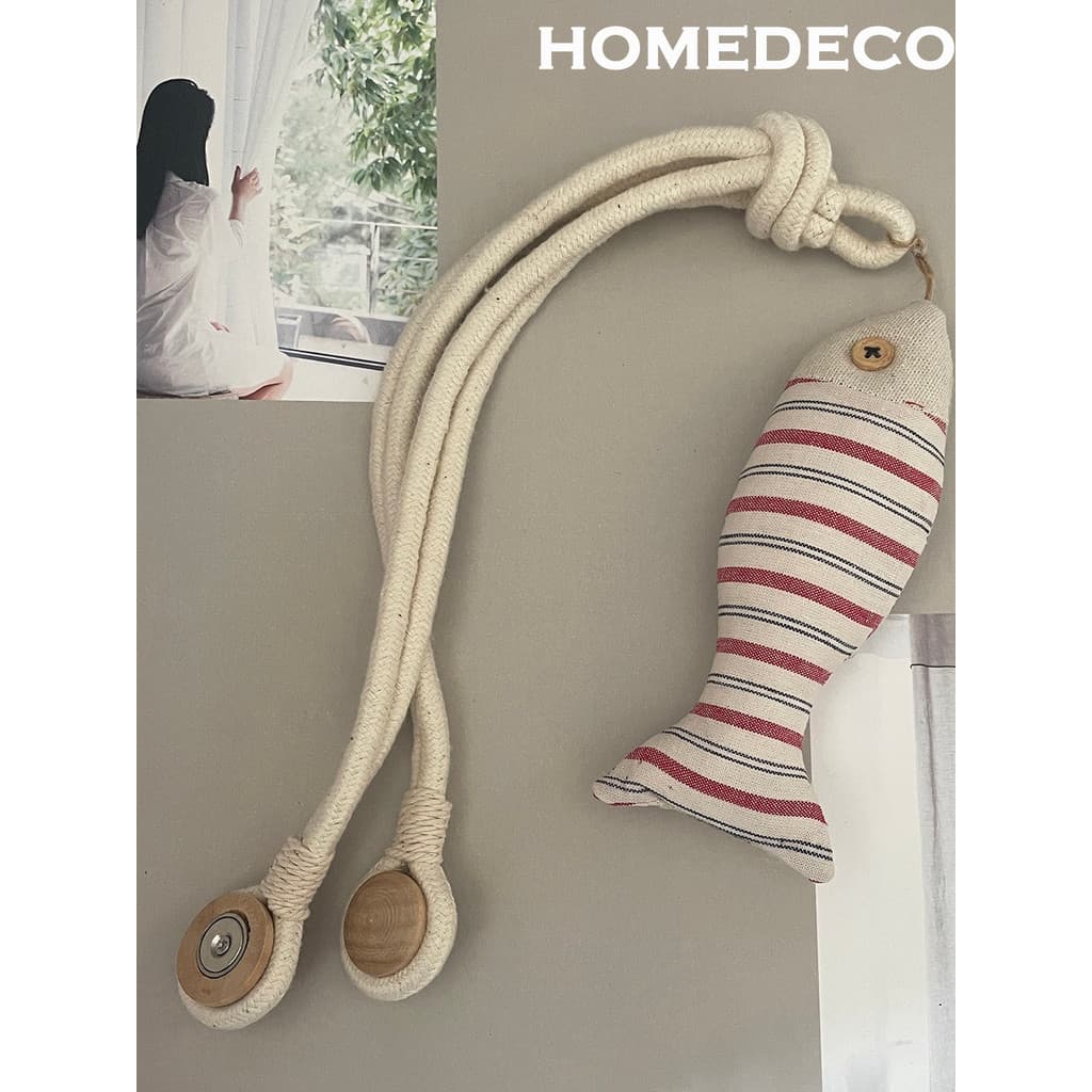Todos os anos têm cortina de gravata de peixe decorações amarradas cinto de armazenamento Push-up fivela de renda cem to