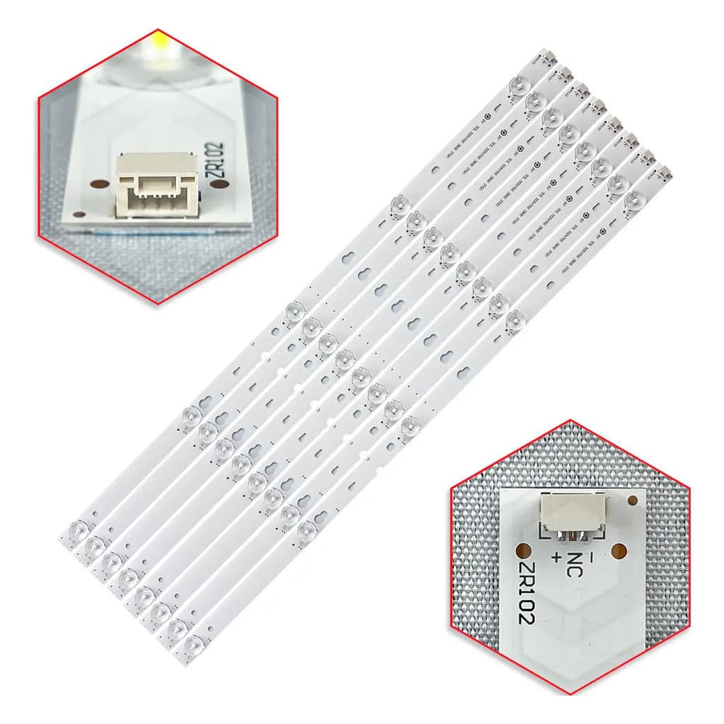 Kit 8 Barras Led Tcl / Sti L55s4700 L55s3900 L55fs3750 Novo tudo eletro MSL PARTS