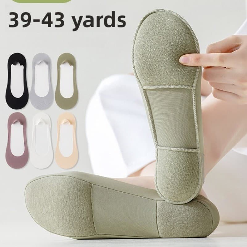 Mulheres Barco Meia Fascite Plantar Sapatos Palmilha Meias Palmilhas Para Pés Absorção De Choque Sapato Sola Invisível A