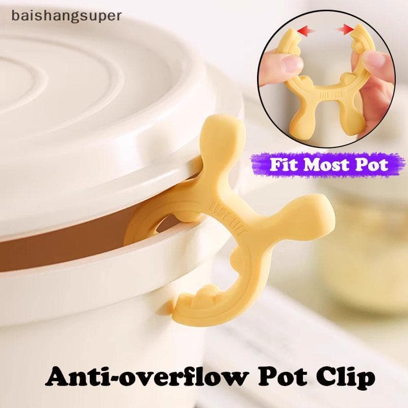 Multifuncional Suporte De Espátula De Orelha De Cervo Anti Escaldante Clipe De Pote De Silicone Colher Resto Utensílios
