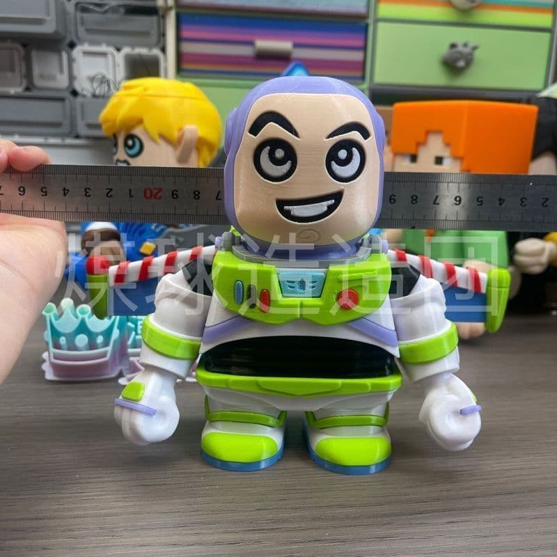 Impressão 3D Toy Story Buzz Lightyear Bloco de Construção Homem Boneca Clássica Destacável Móvel