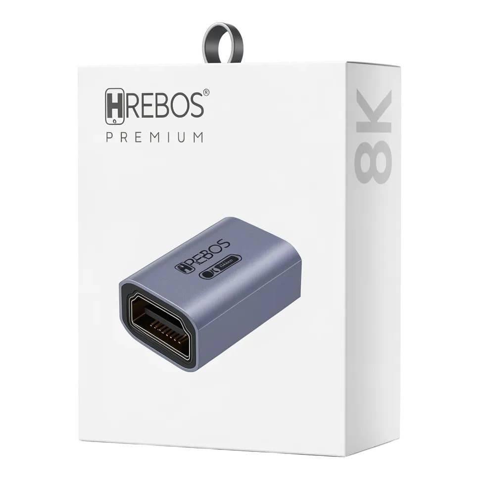 Adaptador Hrebos Hdmi 8k 4k Uhd 2.1 Emenda Fêmea Para Fêmea