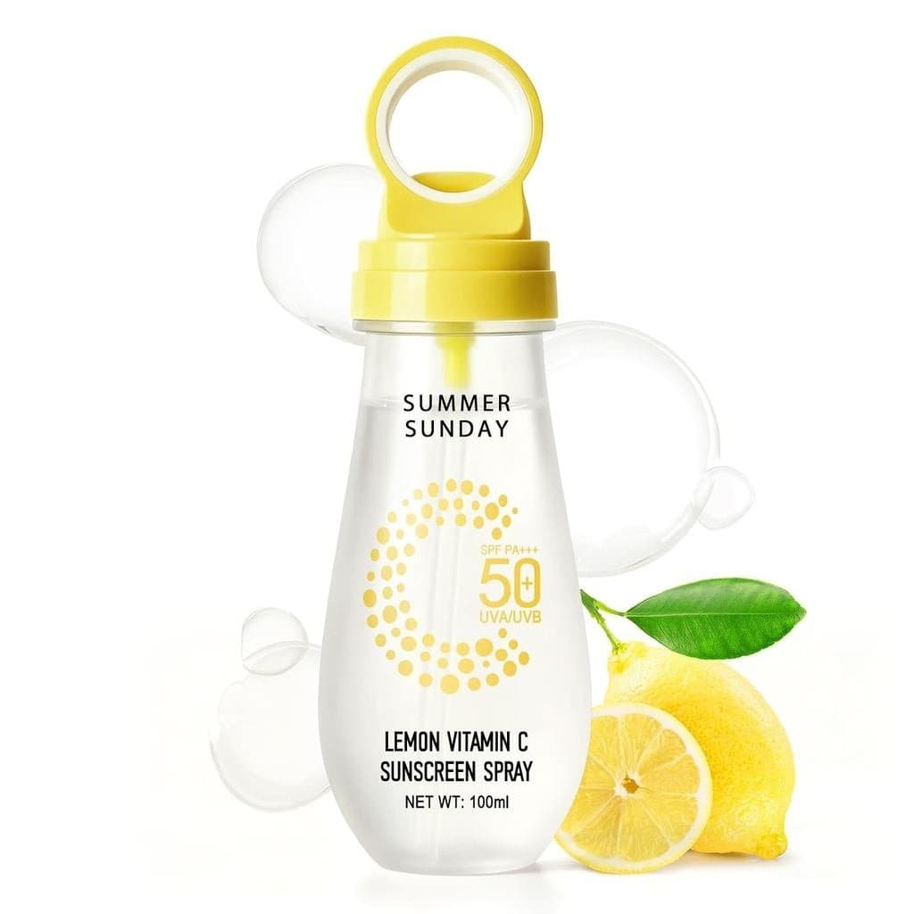 Protetor Solar em Spray KYDA SPF 50 com Limão, Protetor Solar Corporal Refrescante em Tamanho Viagem WNI2