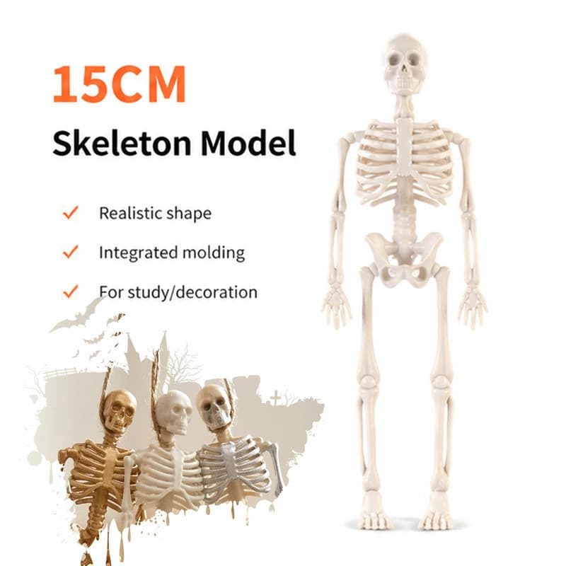 6 Pcs Caveira Halloween – Esqueleto Mini Pendurado Ouro Prata Decoração Casa Assombrada
