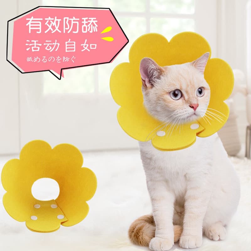 Elizabeth Collar Girassol Pet Chapelaria Universal para Gatos Cães Coleira Anti-Lick Coleira Vergonha Coleira de Esteril