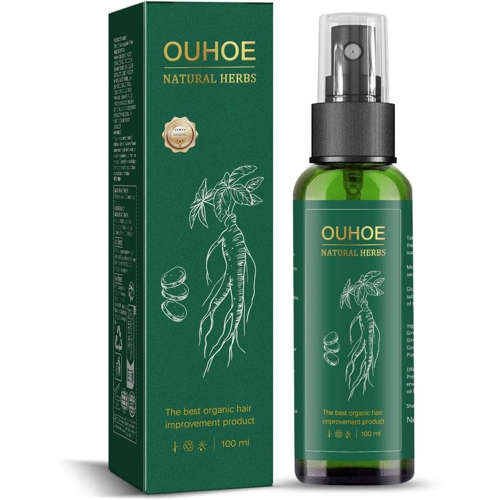Sérum para Crescimento Capilar de Ginseng, 100ml, fórmula à base de ervas, contém ginseng coreano e extrato de raiz de g