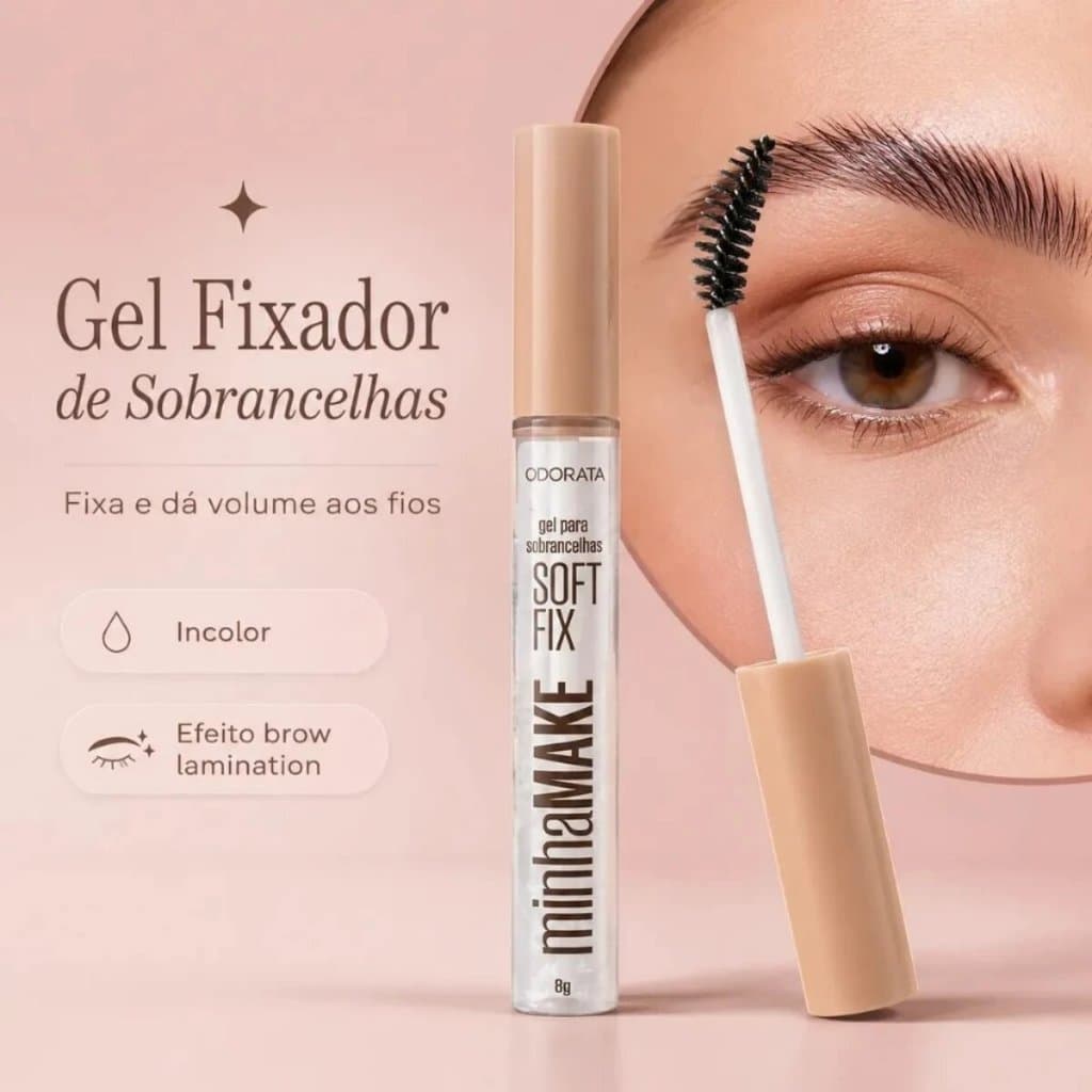 Gel Modelador De Sobrancelhas Soft Fix Odorata Para Visual Alinhado E Natural