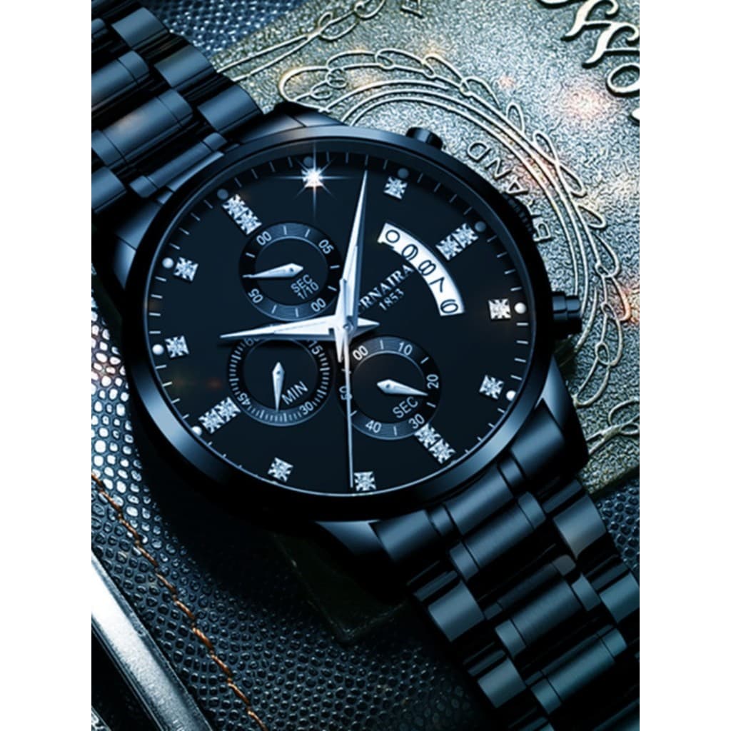 Relógio masculino relógio masculino dez marcas de negócios na moda masculino à prova dwaterproof água cinto banda de aço