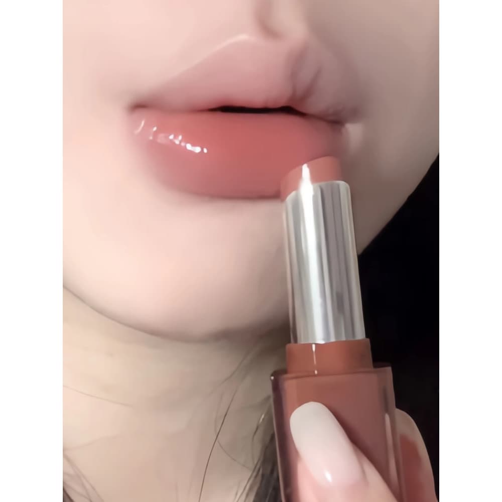 Porta nua parece cor!Espelho bálsamo labial feminino esmalte labial brilho labial brilho labial lama hidratante espelho