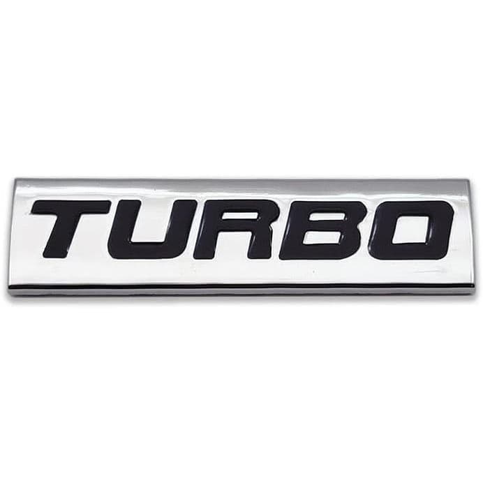 Chrome 3D Metal Turbo T Emblema Carro Fender Tronco Decalque Adesivo 2.0 2.5 3.0 (Preto)