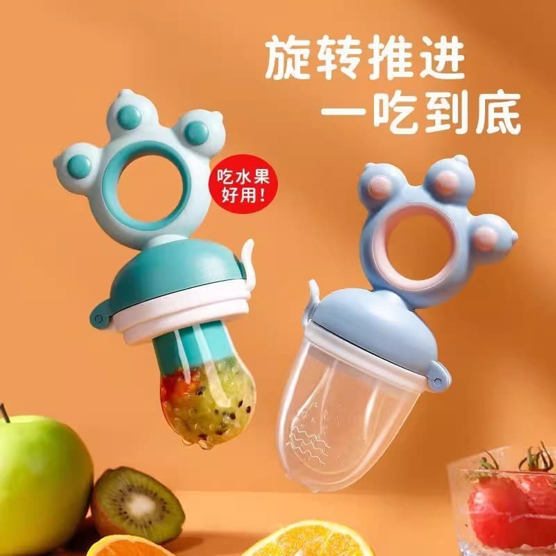 Saco de mordida de Silicone mordido promover suco de frutas mordida de alimentos complementares crianças mordida música