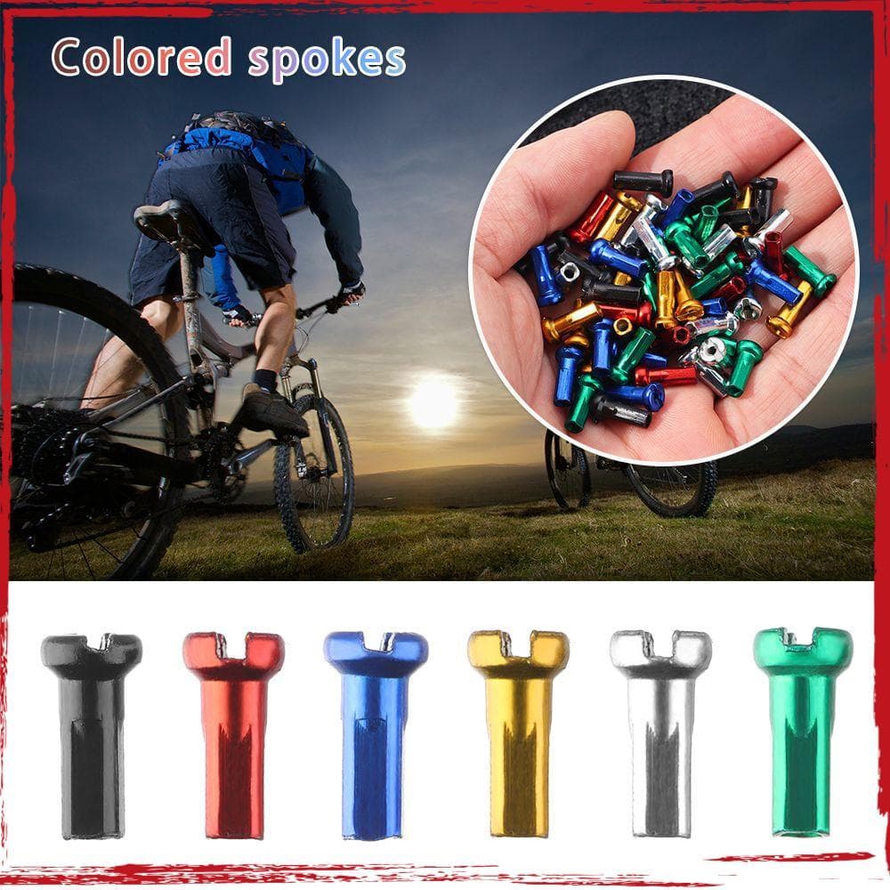 10/20/50pcs Mamilos De Raio De Roda De Bicicleta Liga Anodizada Acessórios De Montanha