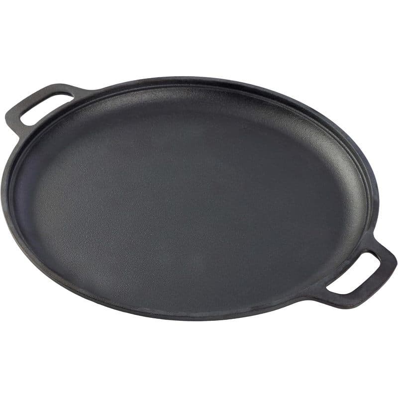 Forma De Pizza De Ferro Fundido Completa Para Casa Com Alças Duplas , 12 Polegadas