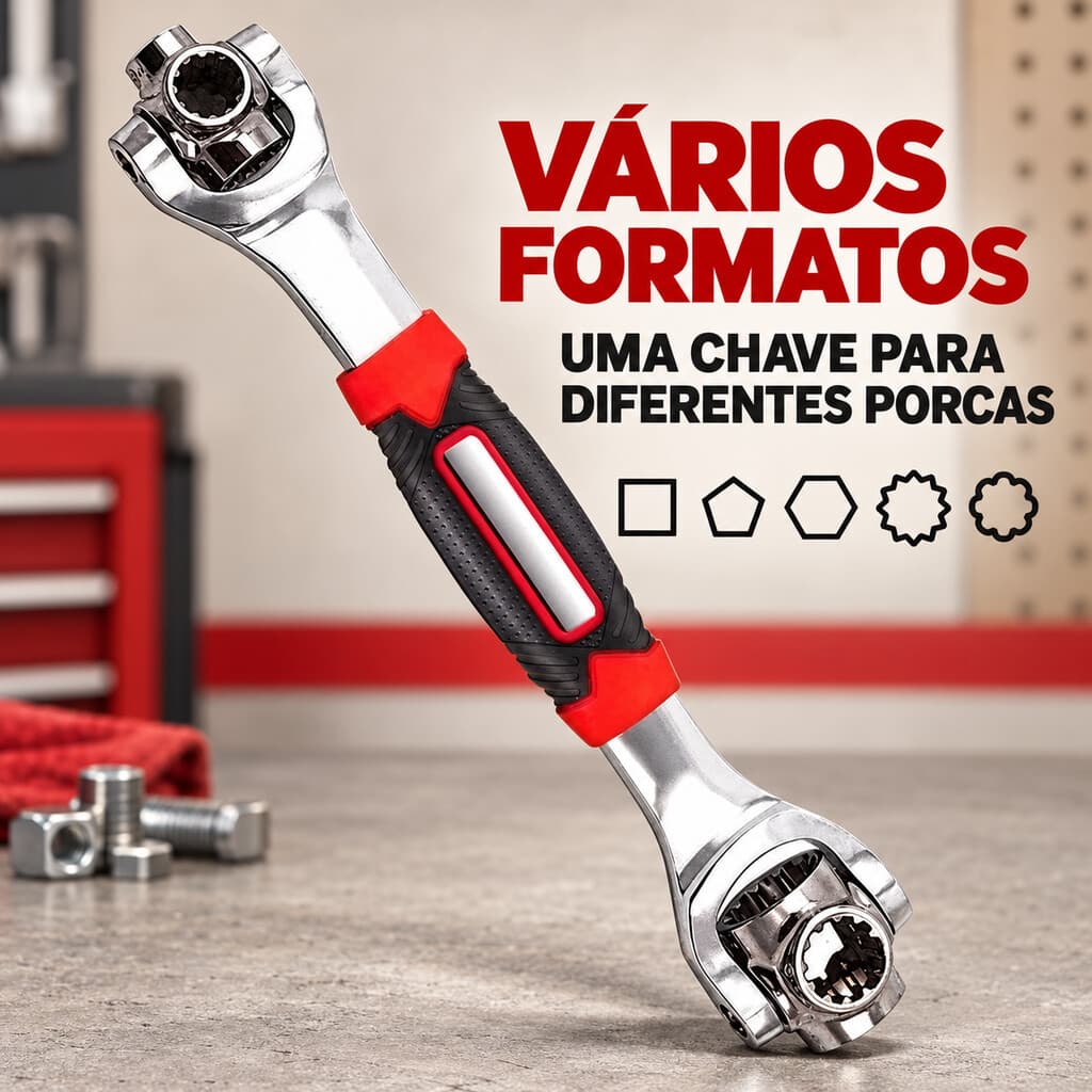 Chave Soquete 48 em 1 Universal Profissional 360° Chave Grifo Universal Soquete Profissional