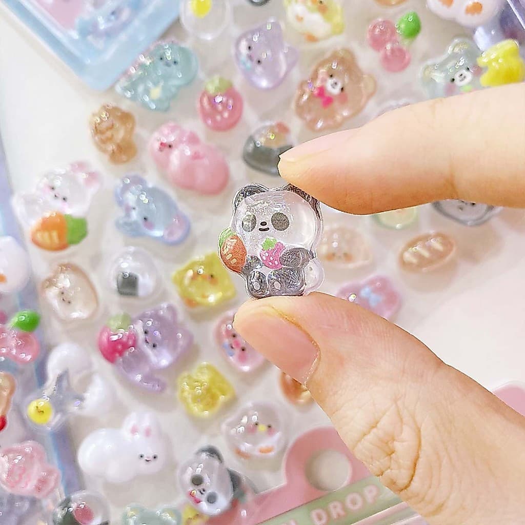 20261 adesivos 3D, ideais para trabalhos de scrapbooking, com estampas de doces, fantasmas, coelhos, gotas de água e out