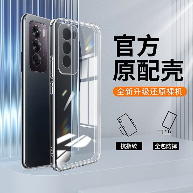 OPPOReno12 Capa de telefone PJV110 Capa macia de Silicone transparente Reno12 Capa protetora resistente a choques com tu