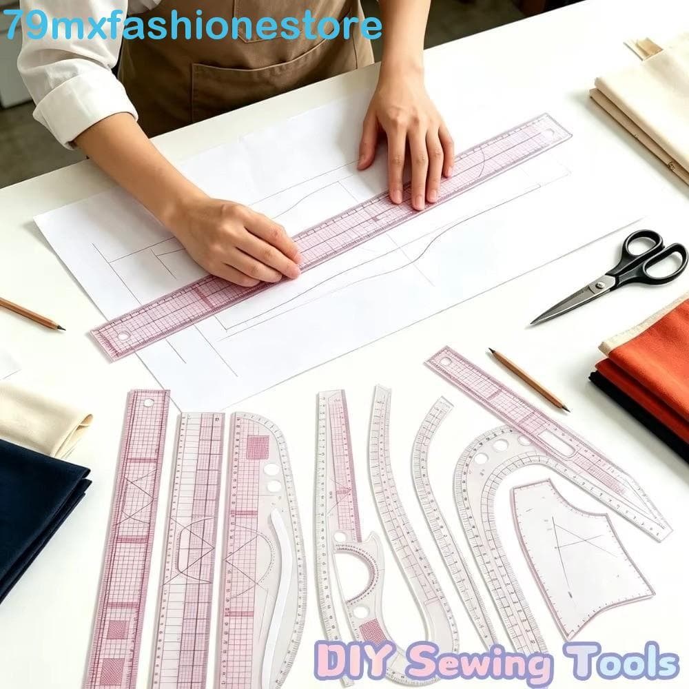 Régua De Costura MXFASHIONESB , Curva Francesa De Linhas Transparentes Flexíveis Desenho De Padrão De Plástico