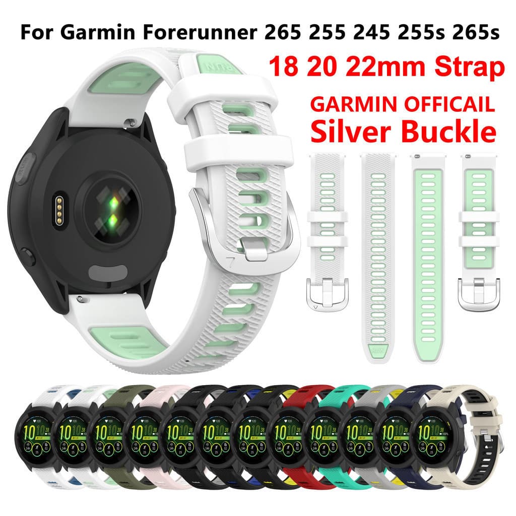 18 20 22mm Pulseira de Substituição para Relógio Garmin Venu 4 45mm 41mm 3S 3 Forerunner 570 265 255 245 158 55 165 265S