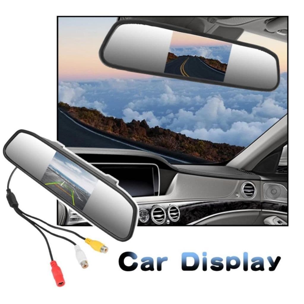Espelho Retrovisor Tela Lcd Saída Camera Ré Tela Lcd 4,3P