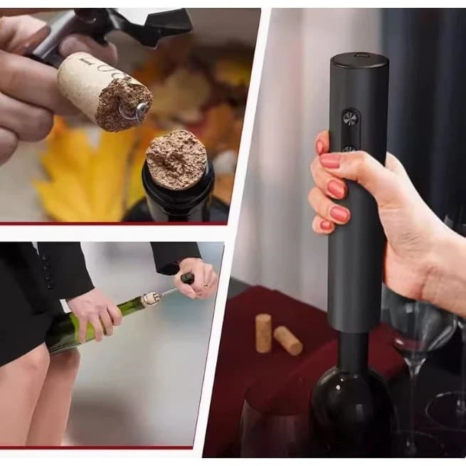 Saca-rolhas elétrico automático para vinho, acessórios para vinho, abridor de vinho automático, portátil, inteligente