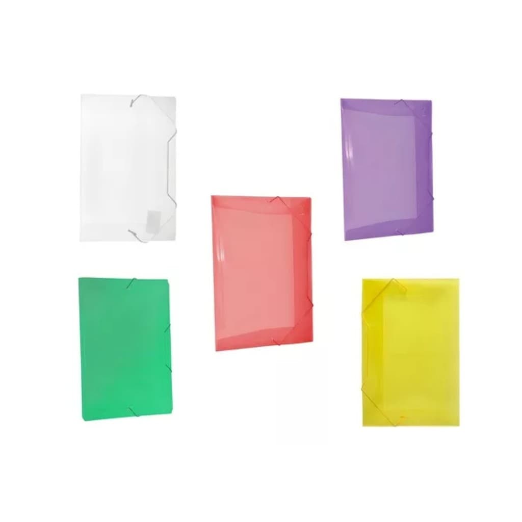 Pasta Aba Elastica Plastica Oficio Colorida 1 Unidade