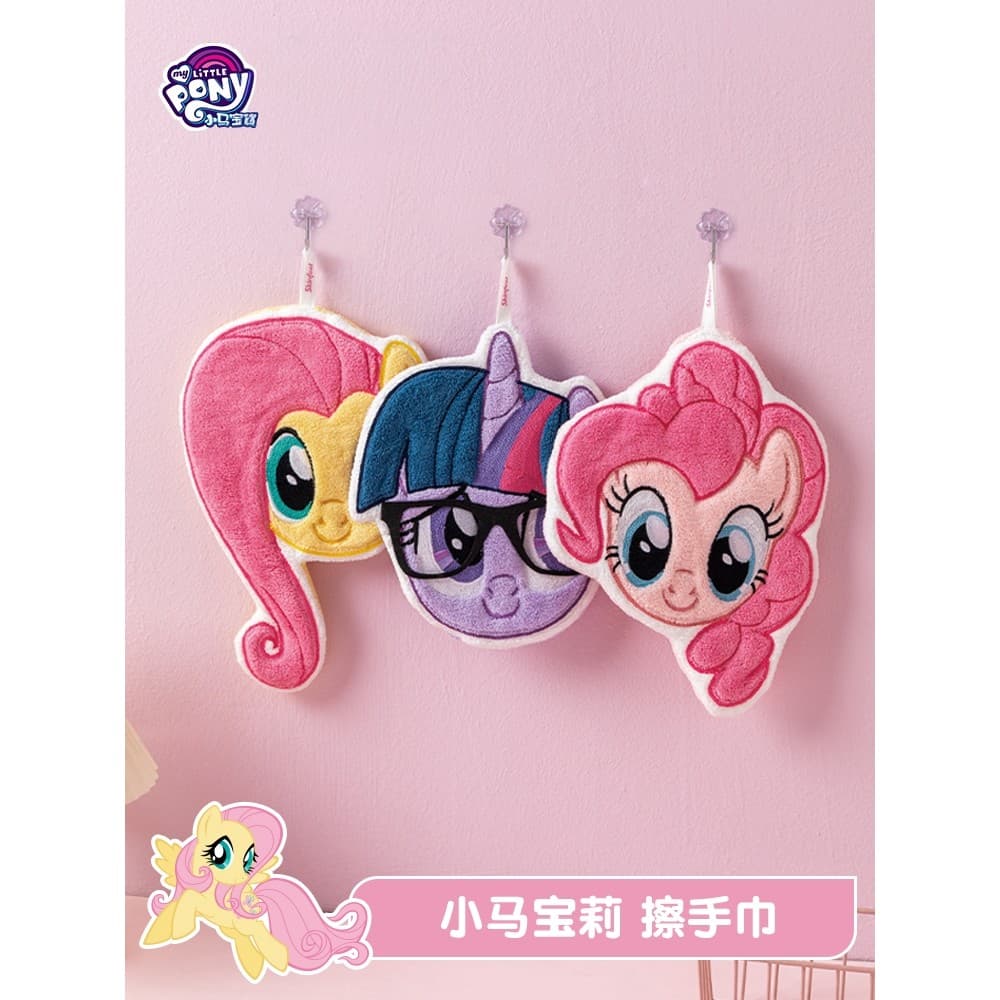 Toalha de mão My Little Pony pendurada cozinha banheiro crianças dedicada lenço fofo de desenho animado de alto valor