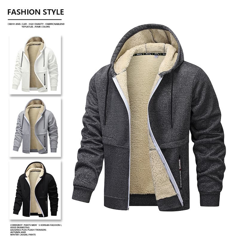 Tamanho europeu outono inverno solto engrossado cordeiro velo jaqueta térmica simples Casual camisola macacão