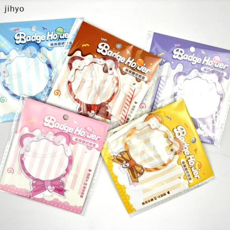 [jihyo] Capa Protetora De Crachá Em Forma De Pirulito De Desenho Animado Fofo Y2K 58 Mm Alfinetes Embelezam Acessórios D