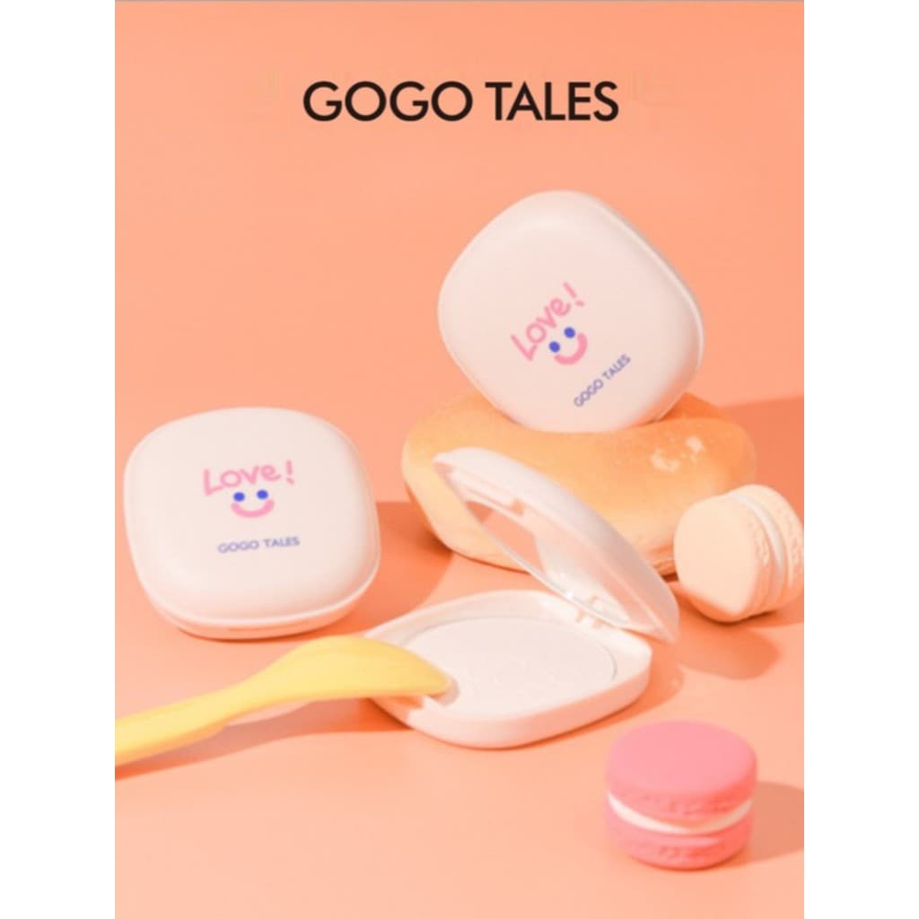 Genuíno gogotales gogotales sorriso em pó controle de óleo maquiagem fixação corretivo óleo da pele seca não é fácil de