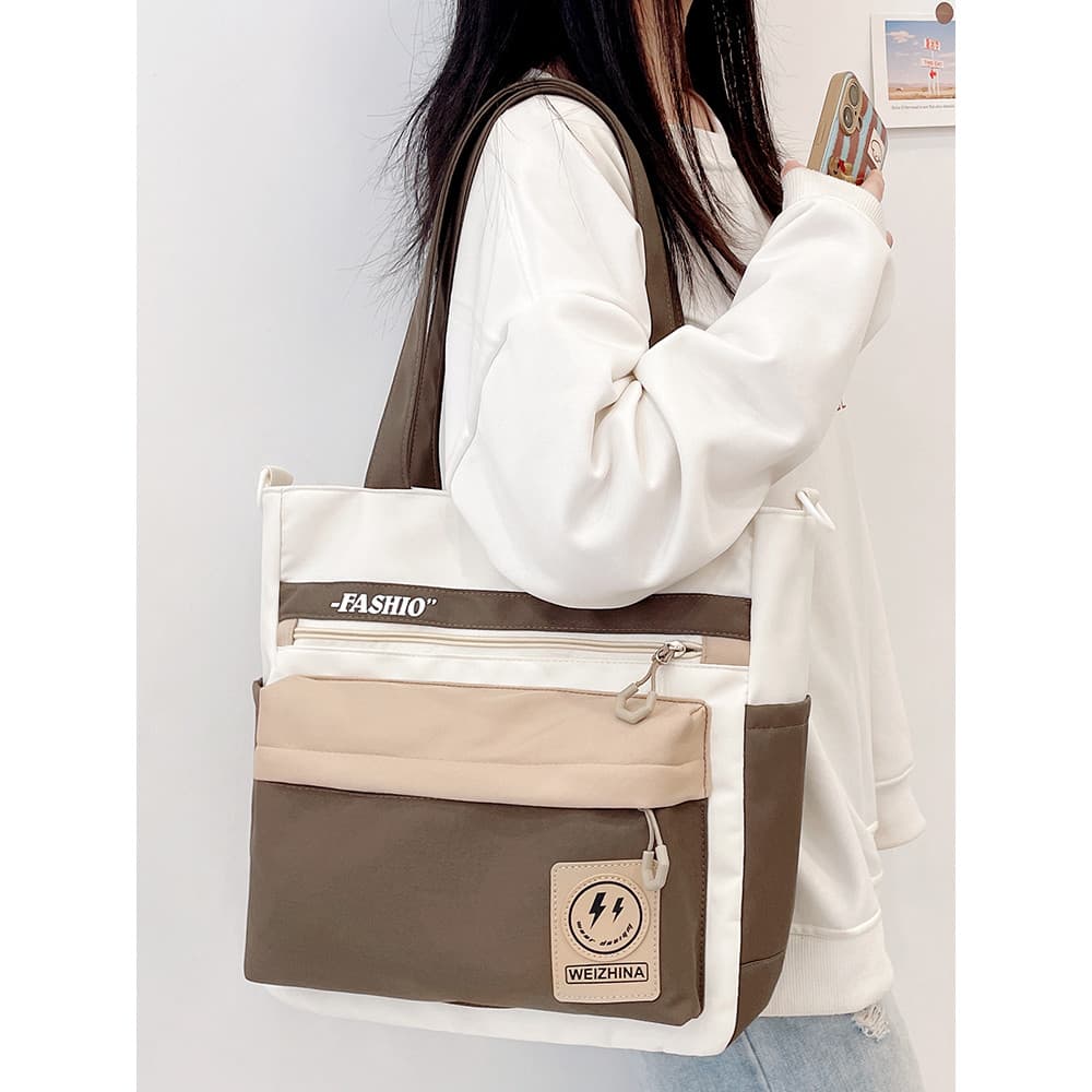 Bolsa de lona feminina de grande capacidade 2026 novo estilo estudante classe bolsa embalagem livro classe suplementar s
