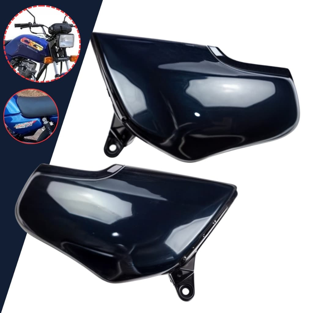 Carenagem Par Tampa Lateral Cg Titan 125 Azul 1995 1996 1997 1998 1999 Azul Enseada e Biscaia Pintado Envernizado