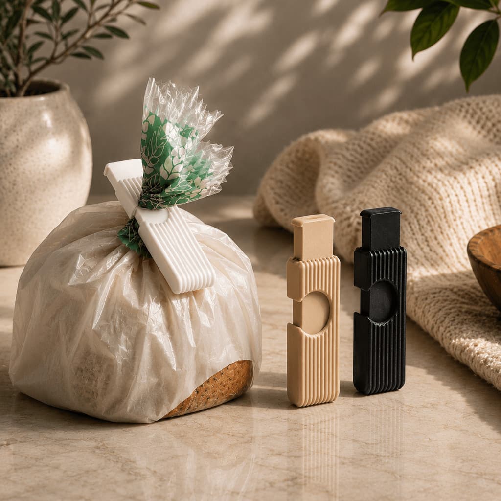 Kit 3 Clipes Fecha Saco Reutilizável | Vedação Hermética para Pães, Alimentos e Embalagens