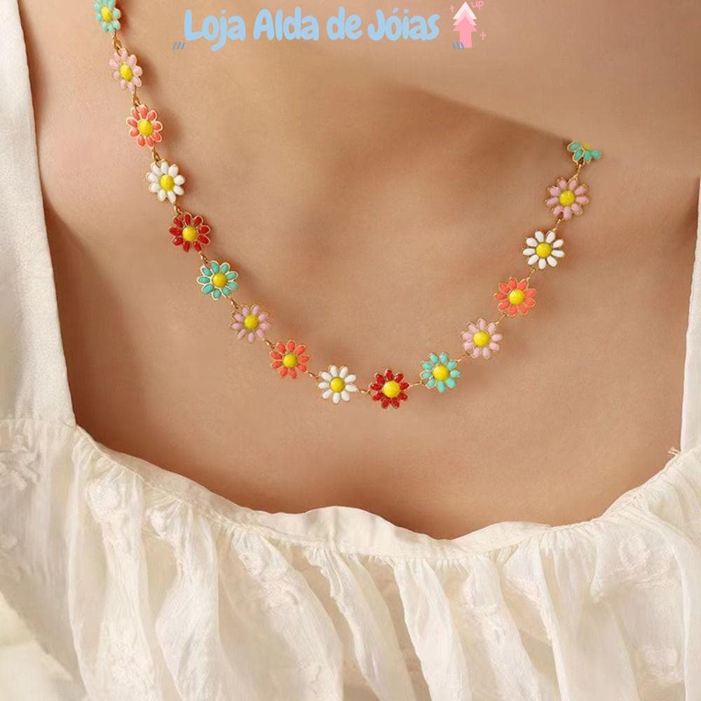 Gargantilha Curta EMILEES , Colar Com Pingente De Margarida Doce Para Festa , Corrente De Colorida Adorável Meninas Da M