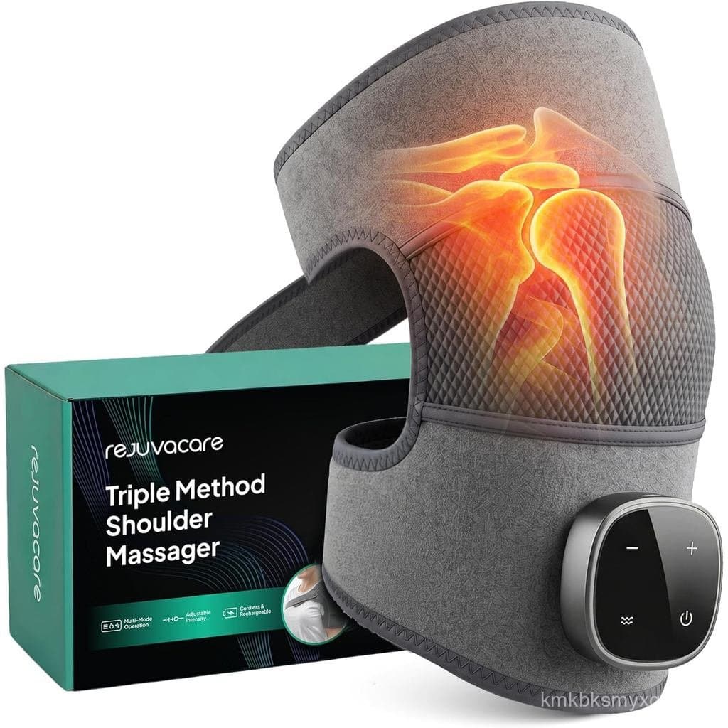Massageador de Ombros Rejuvacare 2026 Atualizado com Calor e Compressão, Sem Fio, Recarregável, com Vibração, Ajustável