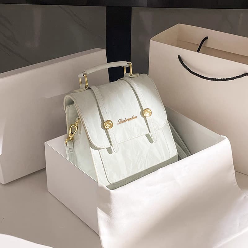 Textura de alta qualidade novo estilo nicho All-Match mochila leve estilo Preppy simples compras pequena mochila