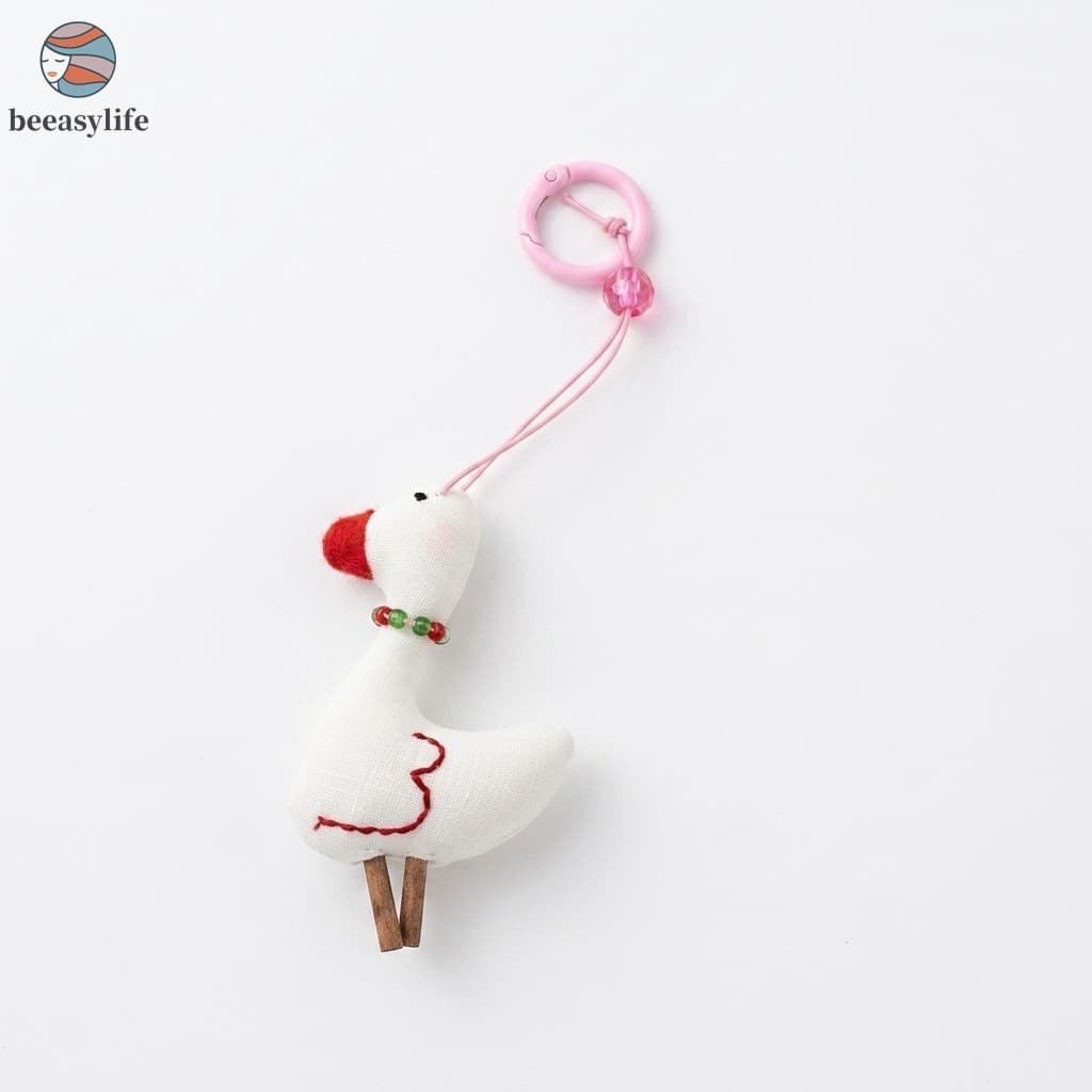 Chaveiro De Ursinho De Pelúcia Rosa Com Pingente De Bolsa De Desenho Animado Fofo Para Crianças