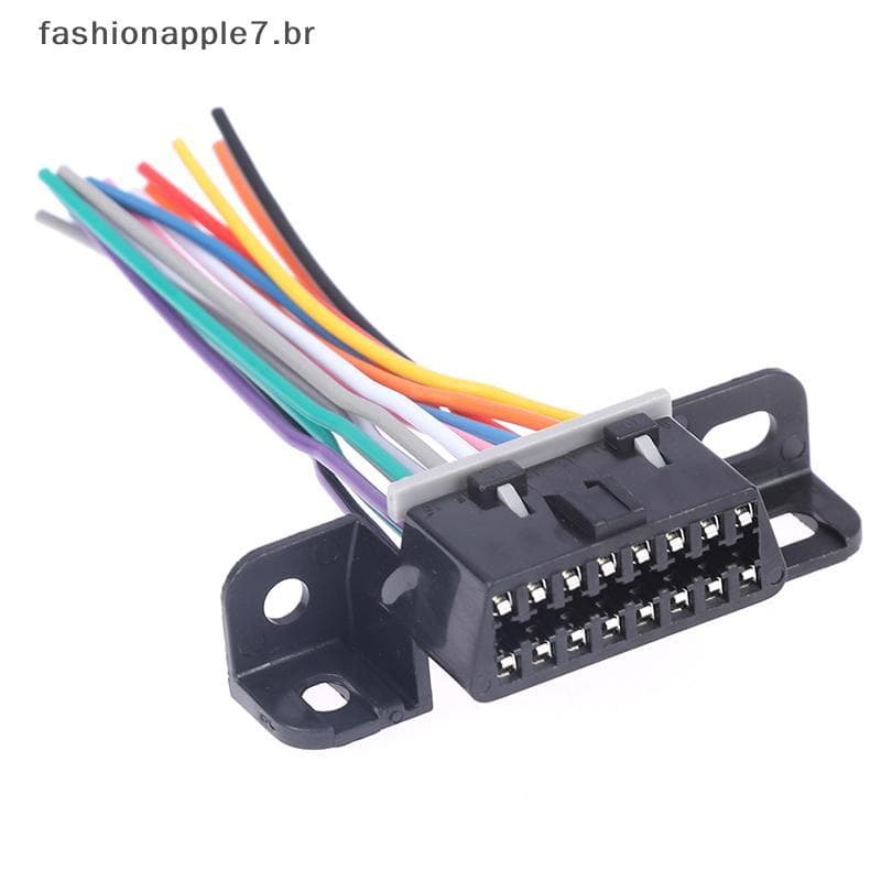 FASHI 16 Pinos OBD2 Cabo Fêmea Extensão Conector OBD 2 Adaptador
