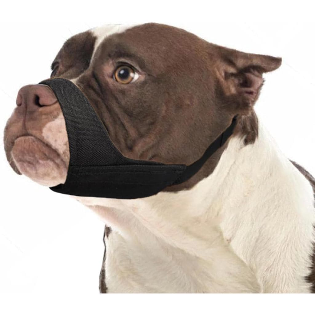 Focinheira para Cães de Focinho Curto - Focinheira Macia para Pitbull, Bulldog Americano, Boxer, Rottweiler, Shih Tzu, C