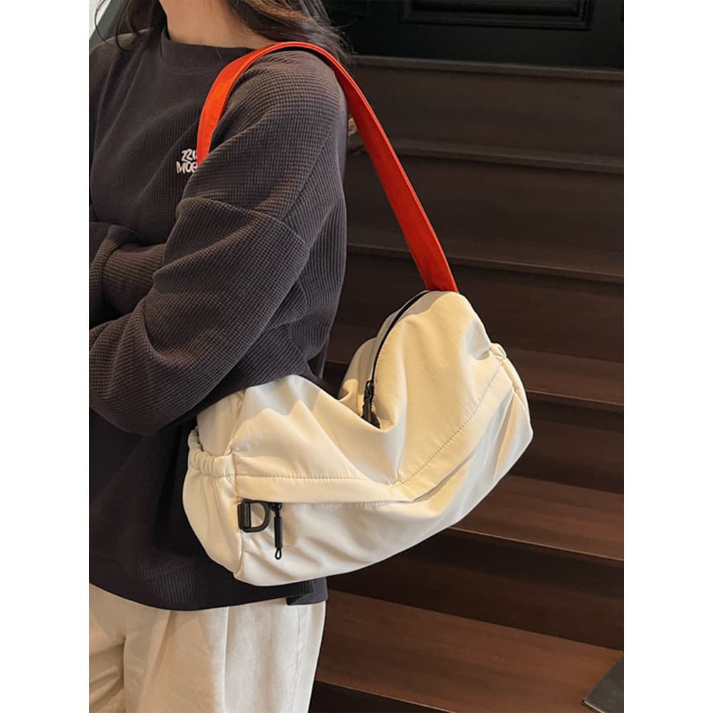 Bolsa de lona feminina grande capacidade 2026 novo estilo verão All-Match simples saco do mensageiro Casual ombro axila