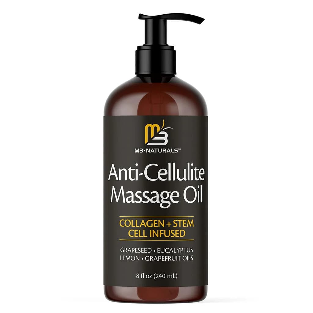 Óleo de Massagem para Celulite M3 s 8oz - Suaviza a Aparência da Celulite - Óleo de Massagem para Cuidados Corporais - Ó