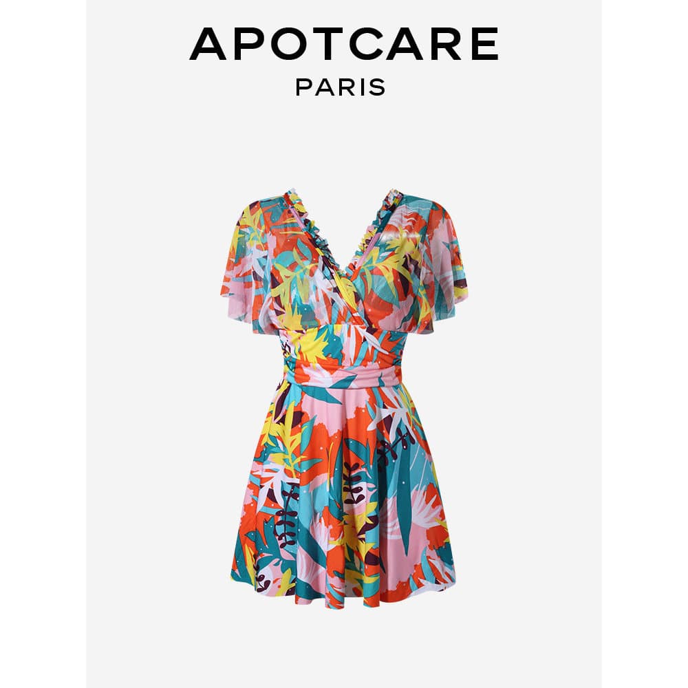 França APOTCARE 2026 novo estilo maiô feminino conservador capa barriga mais magro olhar de uma peça primavera quente ve
