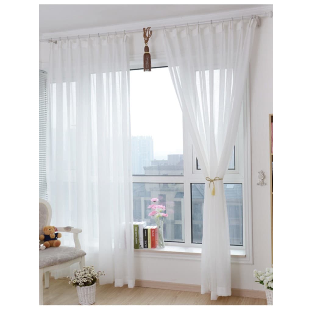 Nordic simples Semi-Blackout partição produto acabado cortina sala de estar quarto das crianças Bay janela transparente