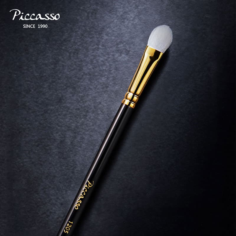 Coreia piccasso1205 Lã de cabra 24k tubo banhado a ouro pincel de sombra para manchas uniformemente coloração