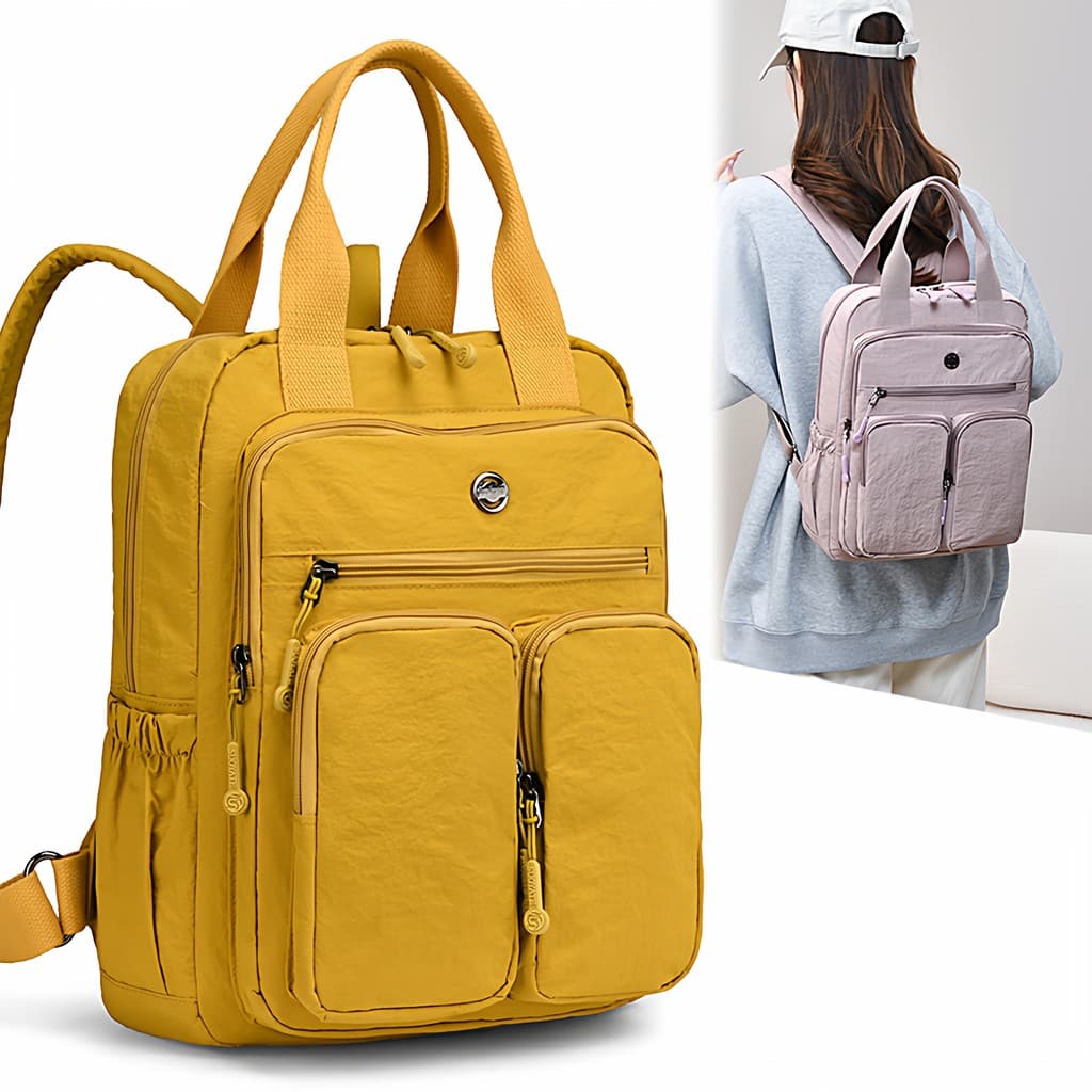 Estilo Casual mochila de grande capacidade impermeável Multi-compartimento leve Commuter mochila de viagem pano de náilo