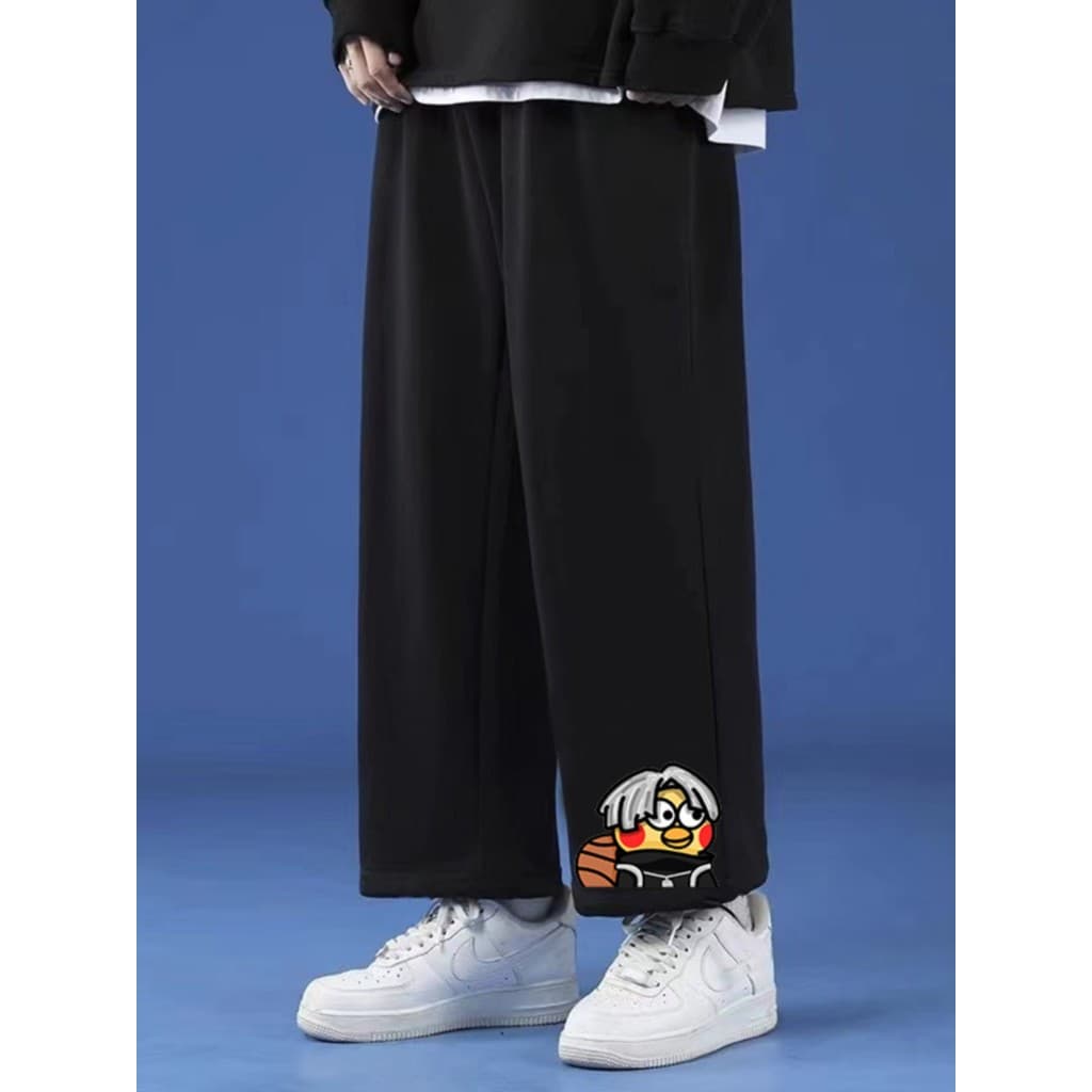 Frango você muito bonita calças primavera outono homens Cai Xukun pequeno Kuroko tornozelo comprimento calças soltas na