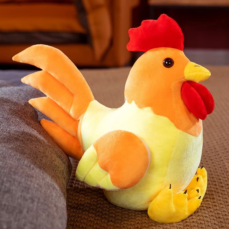 Vermelho grande galo boneca brinquedo de pelúcia travesseiro pintainho Ragdoll boneca decoração zodíaco presente anivers